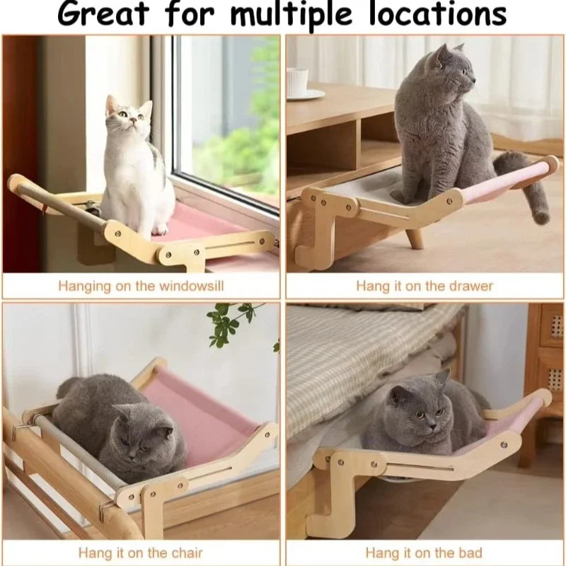 Cat Hammock with Window and Detachable Balcony - Smarsty