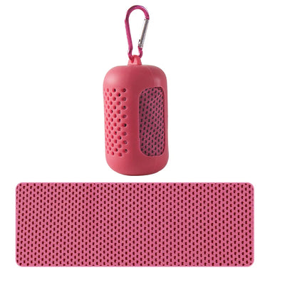 Portable Circular Silicone Wrapped Cold Towel Cooling Towel Quick Drying Polyester Fiber Towels Beach Accessories Sport Fitness - Smarsty