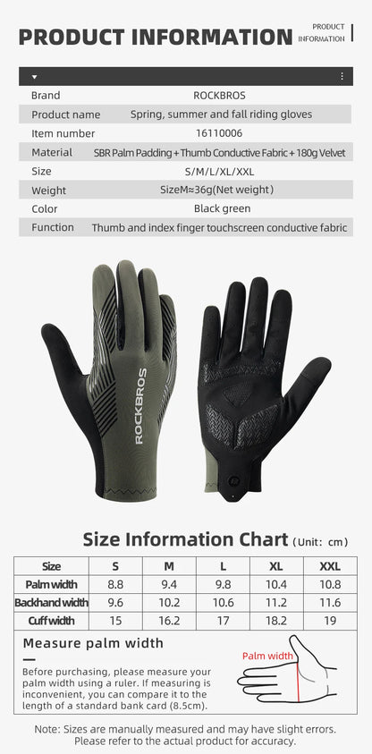 Rockbros Breathable Cycling Gloves Non Slip Touchscreen - Smarsty