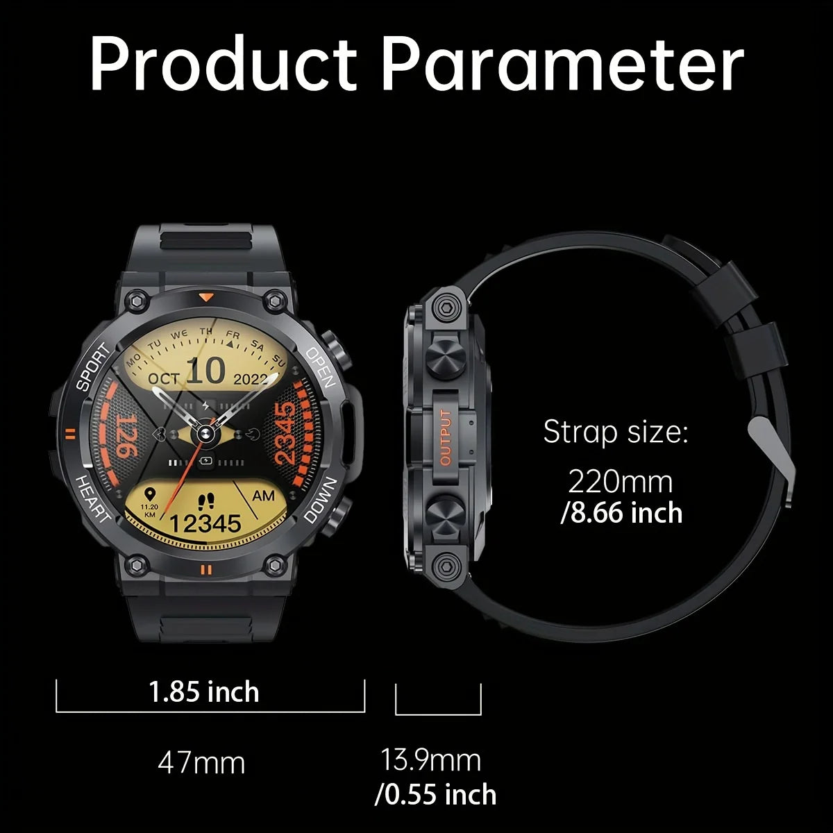 K56Pro Smart Watch for Men with Heart Rate Monitor - Smarsty