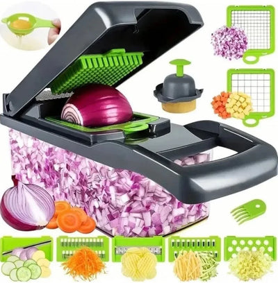 Multifunctional Vegetable Chopper Handle Food Grate Food Chopper Vegetable Slicer Dicer Cut 14/16 in 1 Kitchen Items Cocina by Smarsty