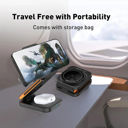 Foldable 30W Magnetic Wireless Charging Stand For iPhone - Smarsty