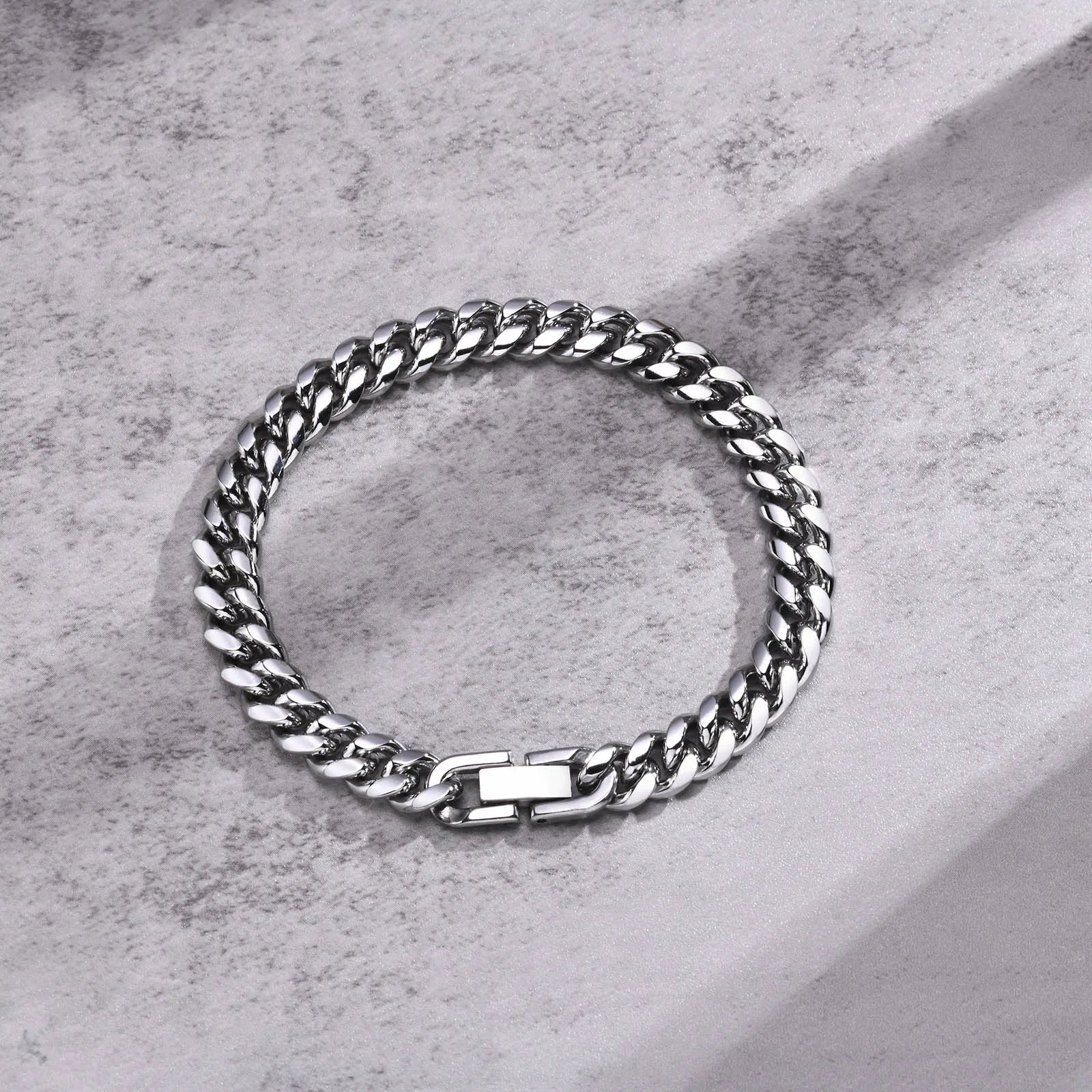 Vnox Stainless Steel Cuban Chain Bracelet for Men Women - Smarsty