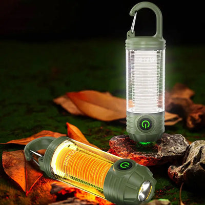 1000LM Super Bright Outdoor Hiking Fishing Tent Lamp 1200mAh Rechargeable Dual Light Source Tent Light Outdoor Camping Lantern by Smarsty