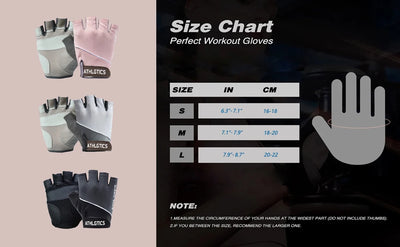 1Pair Breathable Cycling Gloves Workout Gym Gloves for Men Women Weight Lifting Fingerless Gloves Training Exercise Fitness by Smarsty