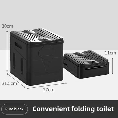 Portable Car Folding Toilet Toilet Camping Emergency Artifact Car Travel Emergency Outdoor Mobile Toilet Camping Equipment