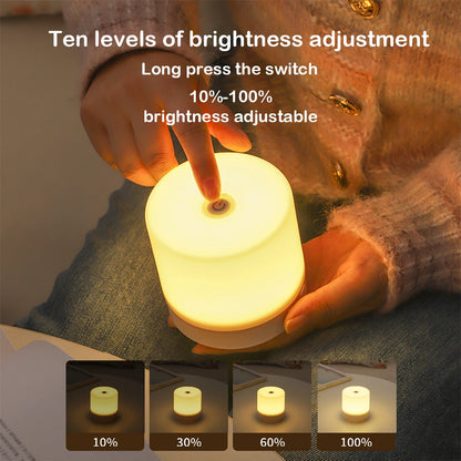USB Charging Touch Bedside Lamp with Dimming Modes - Smarsty
