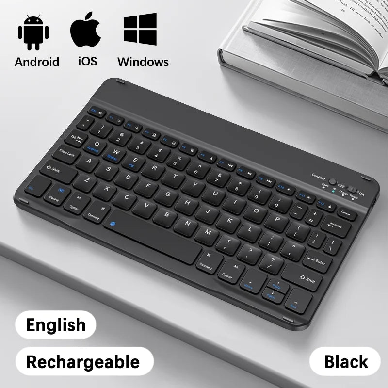 Bluetooth Keyboard For iPad Tablets Portable Wireless Slim