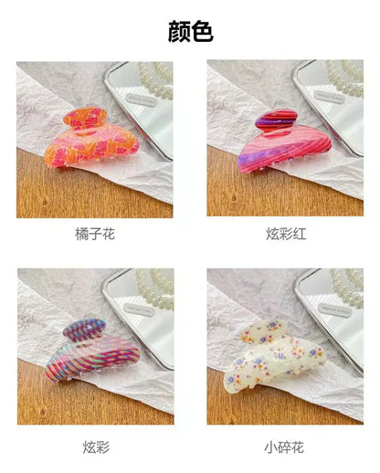 Vintage Floral Hair Claw Clip Elegant Colorful Design - Smarsty