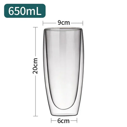 Double Bottom Thermal Glass Coffee Cup Set - Smarsty