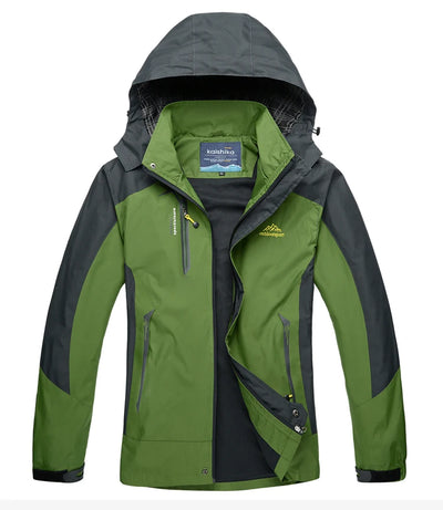 TRVLWEGO Camping Hiking Jacket Men Autumn Outdoor Sports Coats Climbing Trekking Windbreaker Travel Waterproof Jackets Black by Smarsty