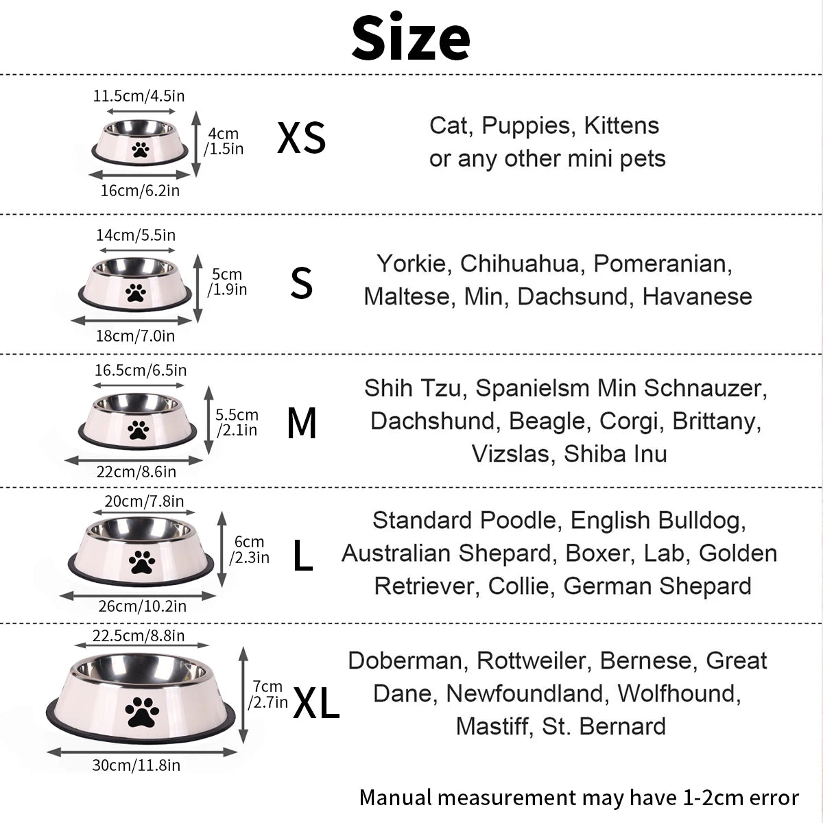 Stainless Steel Anti-Fall Pet Bowl for Dogs and Cats - Smarsty
