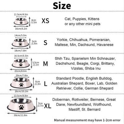 Stainless Steel Anti-Fall Pet Bowl for Dogs and Cats - Smarsty