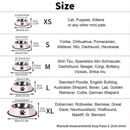 Stainless Steel Anti-Fall Pet Bowl for Dogs and Cats - Smarsty