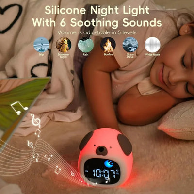 Puppy-Shaped Kids Alarm Clock with Night Light - Smarsty