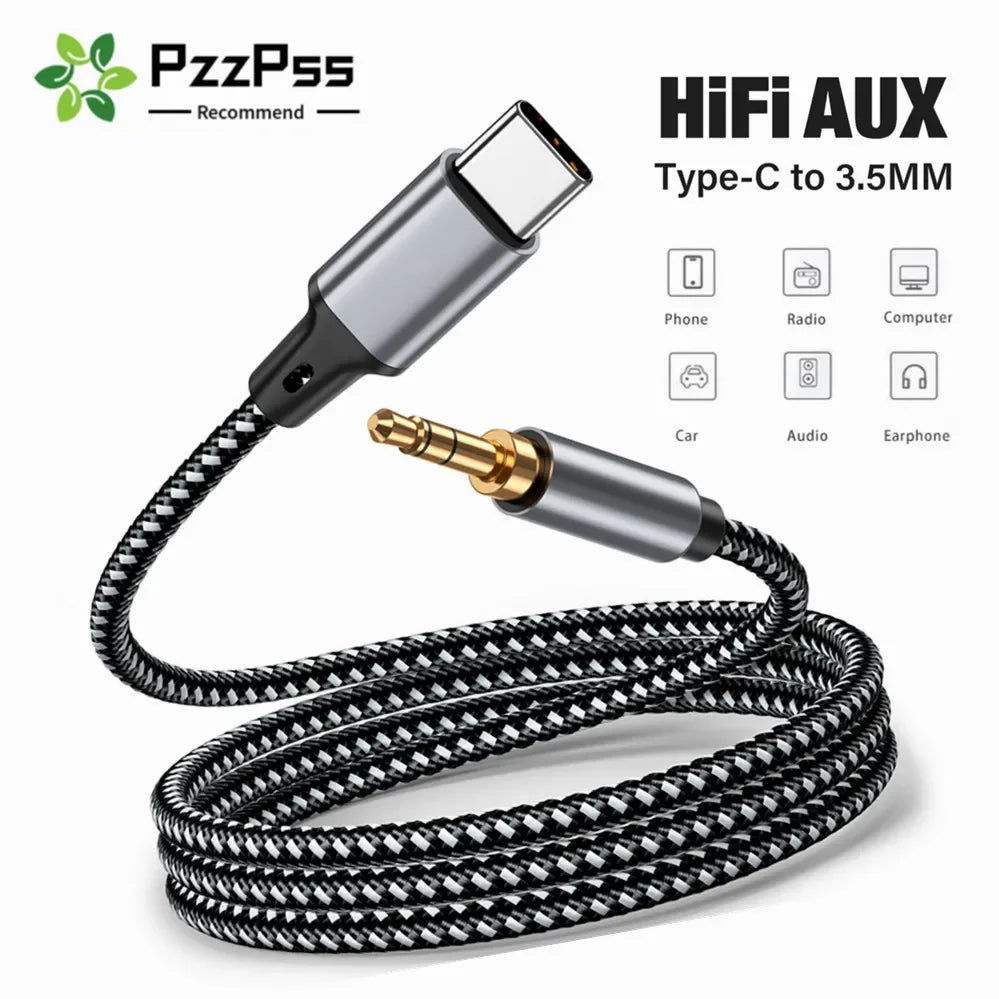 USB Type C To 3.5Mm AUX Cable For High-Quality Audio - Smarsty