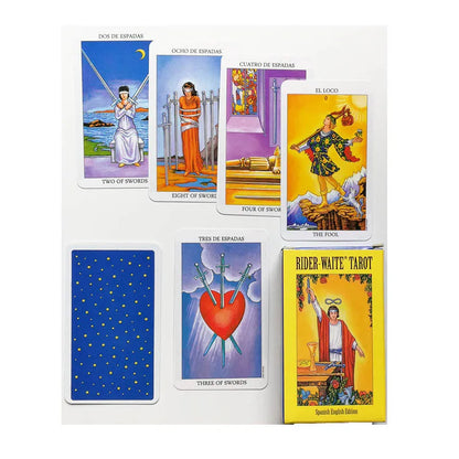 Hot Sell Rider Waite Tarot Card Divination Personal Use Tarot Deck Full English Spanish Version Oracles Deck for Girl Board Game by Smarsty