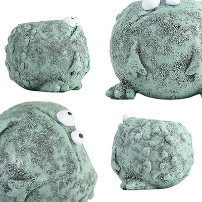 Funny Frog Planter Resin Cartoon Frog Flower Container Cute Frog Succulent Pot Small Frog Planter Ornament for Indoor Plants