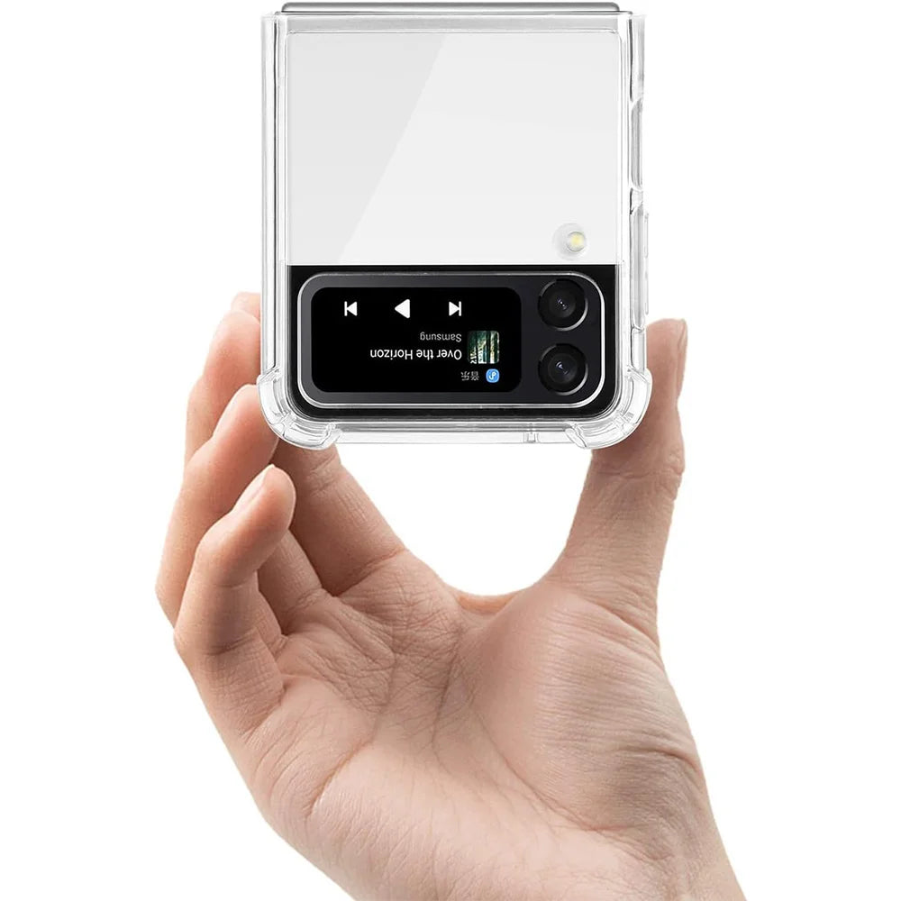 Magnetic Transparent Galaxy Z Flip Case Wireless Charging - Smarsty