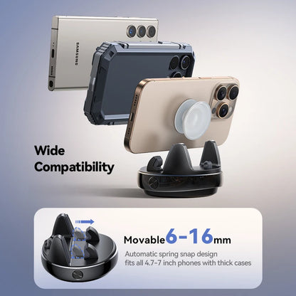 Car Phone Mount Dashboard One Handed Operation 360 Rotation - Smarsty