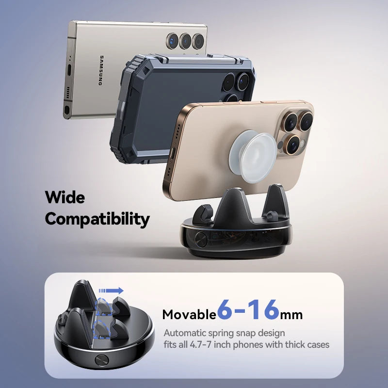 Car Phone Mount Dashboard One Handed Operation 360 Rotation - Smarsty