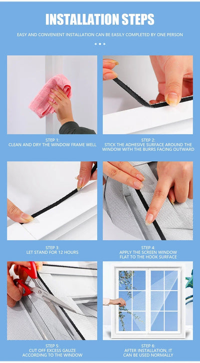 DIY Mosquito Net Easy Adhesive Indoor Fly Screen - Smarsty