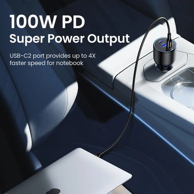 UGREEN 130W USB C Car Charger For Xiaomi iPhone 17 Samsung Galaxy S24 Laptops Tabet PD3.0 Fast Charging USB Type C Car Charger