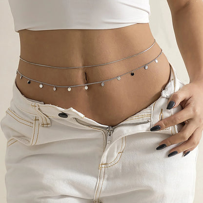 Rhinestone Belly Chain for Summer Beach Fashion - Smarsty