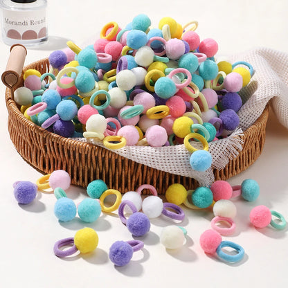 Kids Plush Hair Bands 20 Pack Soft Scrunchies For Children - Smarsty