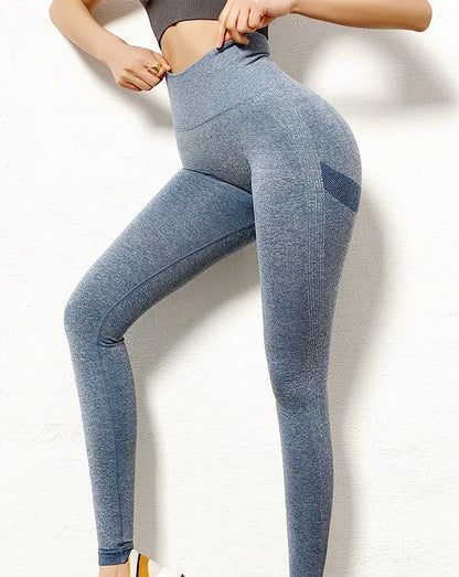 Women Yoga Leggings High Waist Exercise Sports Trousers Running Fitness Gym Leggings Quick Dry Hip Lifting Femme Slim Pants - Smarsty