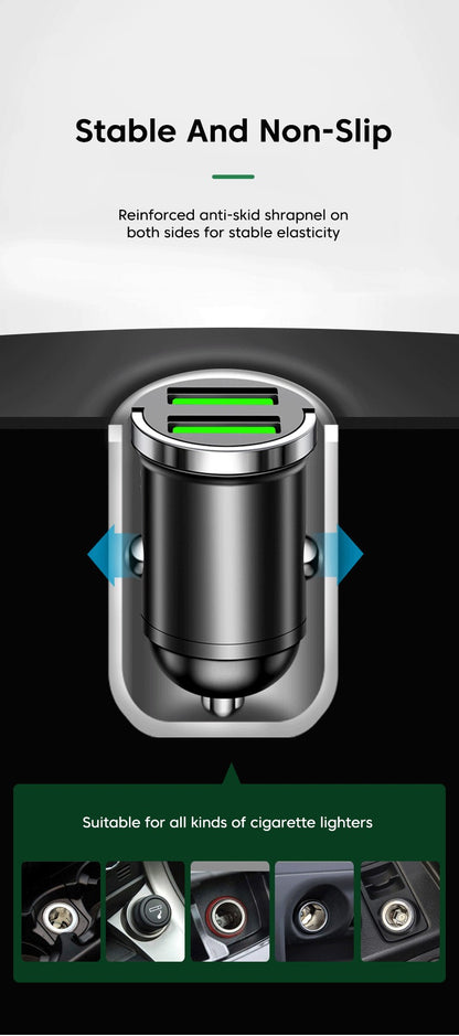Dual USB Car Charger Quick Charge 200W Fast Charging - Smarsty