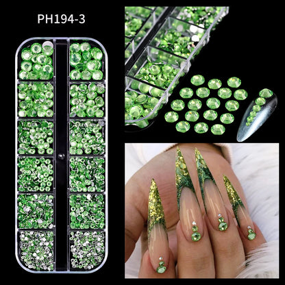Mixed Nail Rhinestones with Shiny Clear Colors for Stunning Nail Art - Smarsty