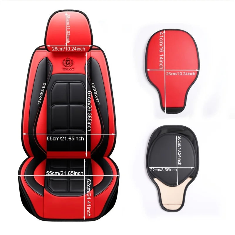 Full Leather Car Seat Cover All Season Universal Pad - Smarsty
