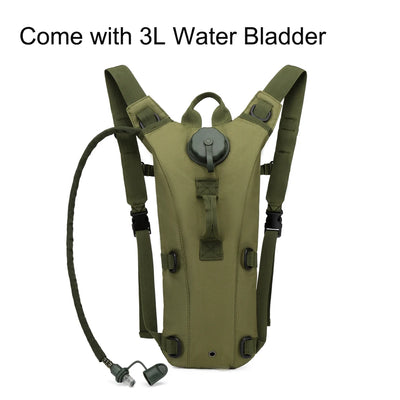 Outdoor Hydration Pack 3L Water Bladder Backpack Waterproof Water Bag for Running Hiking Cycling Biking Hunting Camping - Smarsty