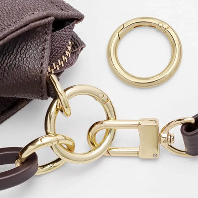 6Pcs/lot Metal Spring Gate O Ring Bag Buckle Metal Clasps Carabiner Snap Hook Spring Keyring DIY Bag Luggage Jewelry Accessories - Smarsty