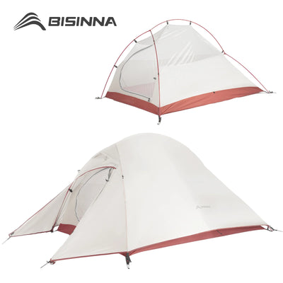 BISINNA Ultralight Camping Tent Backpack Tent 20D Nylon Waterproof Outdoor Hiking Travel Tent Cycling Tent 1-2 Person by Smarsty