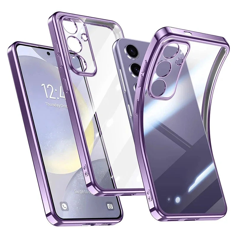 Glitter Plating Silicone Phone Case Galaxy S25 Shockproof - Smarsty