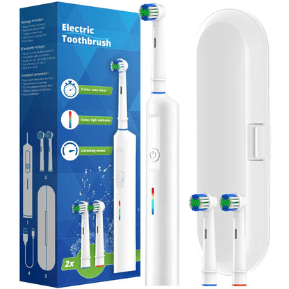 Rotating Electric Toothbrush with Timer and Travel Case - Smarsty