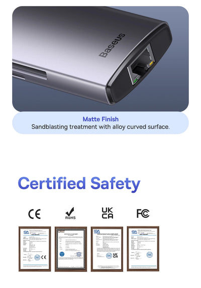 USB C Hub 4K 60Hz Ethernet PowerDelivery100W MacBook Pro - Smarsty
