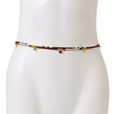 Bohemian Multi Layered Beaded Waist Chain Jewelry - Smarsty