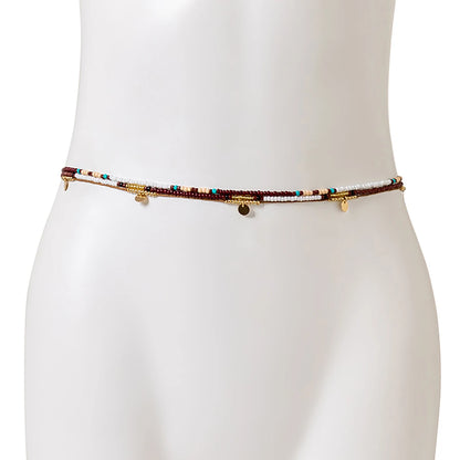 Bohemian Multi Layered Beaded Waist Chain Jewelry - Smarsty