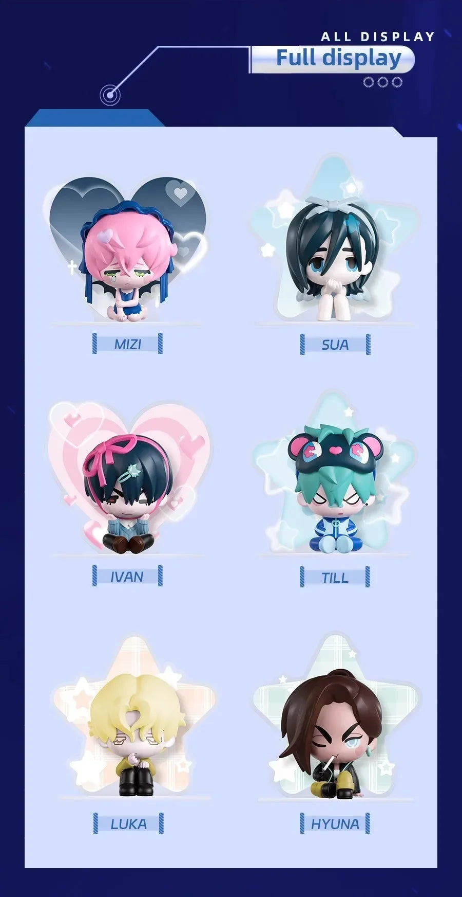 6PCS Blind Box Alien Stage Free Stage Series TILL Two-dimensional Animation Peripherals Collection Model Doll Surprise Gifts Toy by Smarsty