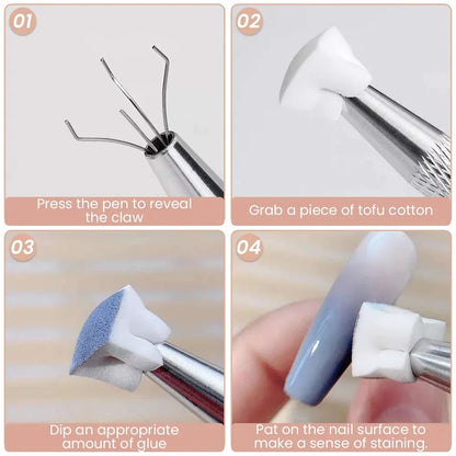 Sponge Gradient Nail Art Stamper Tool Set - Smarsty
