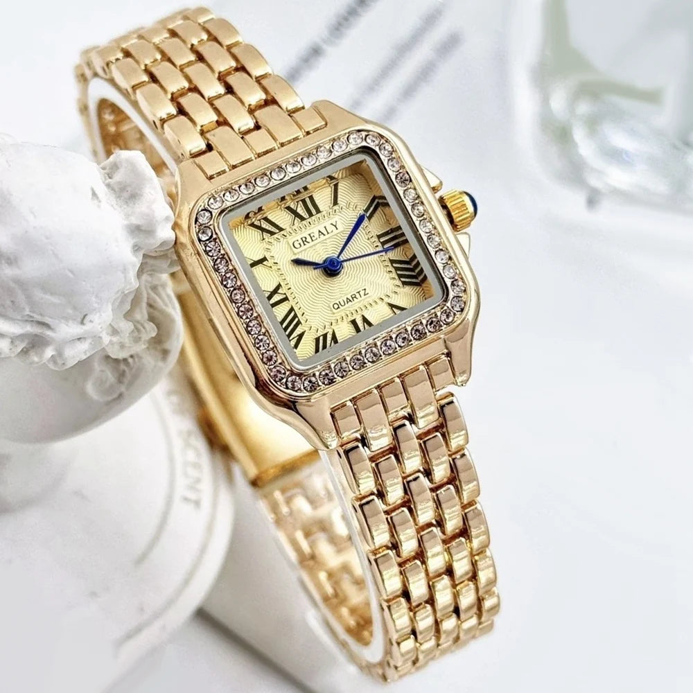 Square Alloy Women Quartz Watch for Casual Style - Smarsty