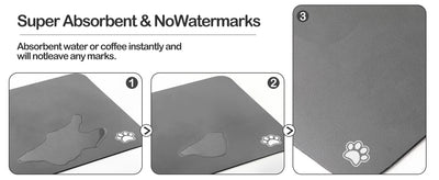 Absorbent Pet Feeding Mat for Easy Clean Up - Smarsty