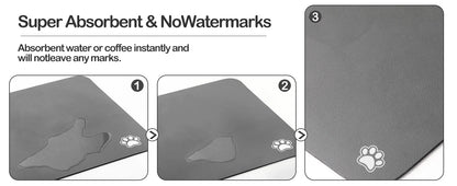 Absorbent Pet Feeding Mat for Easy Clean Up - Smarsty