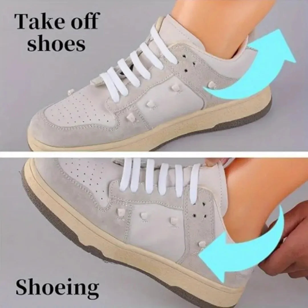 New 16Pcs Elastic Shoe Laces All Sneakers Silicone Stretch Shoelaces Unisex Fashion No Tie Shoelace Rubber Band Shoelaces - Smarsty