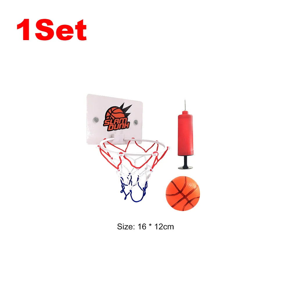 1-5Set Mini Basketball Hoop Set With Ball And Inflatable Kids Funny Game Home Sports Wall Hanging Basket Pump For Indoor Outdoor - Smarsty