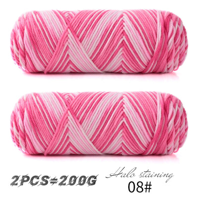 Colorful Dyed Milk Cotton Yarn for Handmade Projects - Smarsty