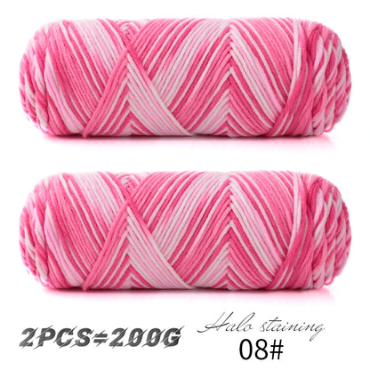 Colorful Dyed Milk Cotton Yarn for Handmade Projects - Smarsty
